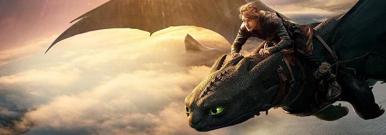Image of characters from the movie How to Train Your Dragon.
