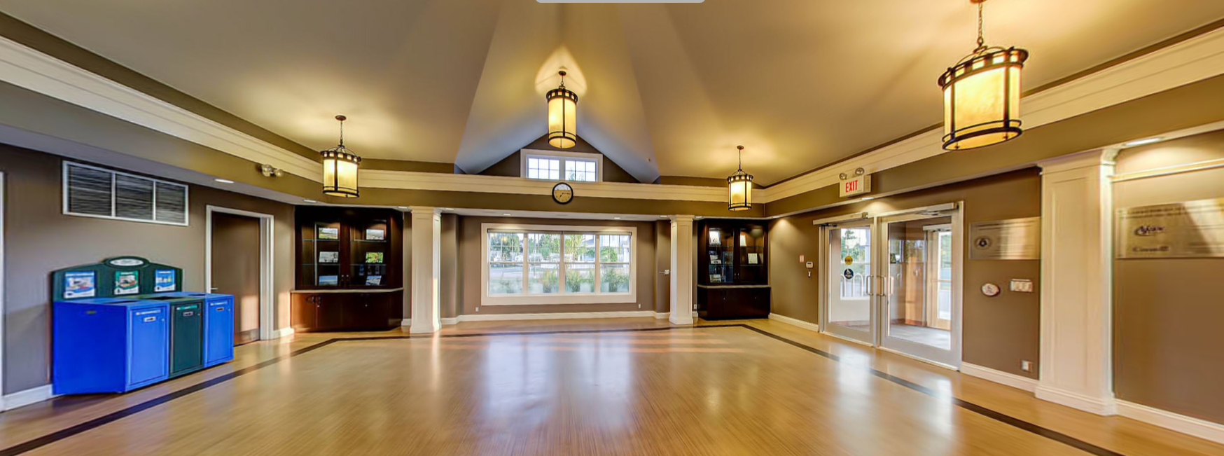 The interior of Carruther Marsh Pavilion.