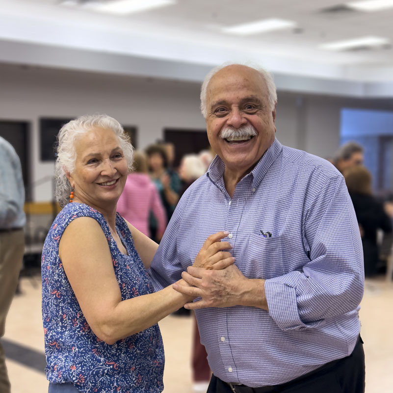 A couple dance at the Town of Ajax 55+ Spring Fling event.