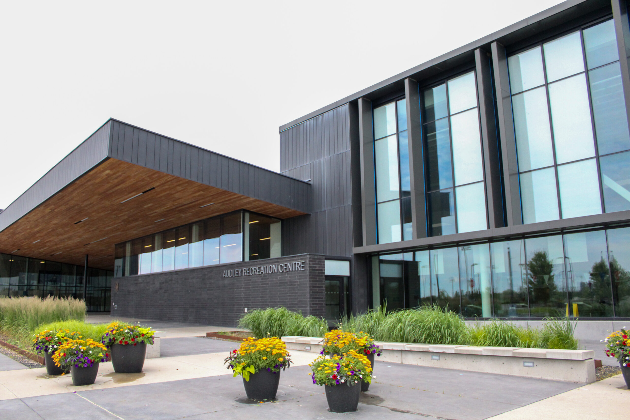 The exterior of Audley Recreation Centre.