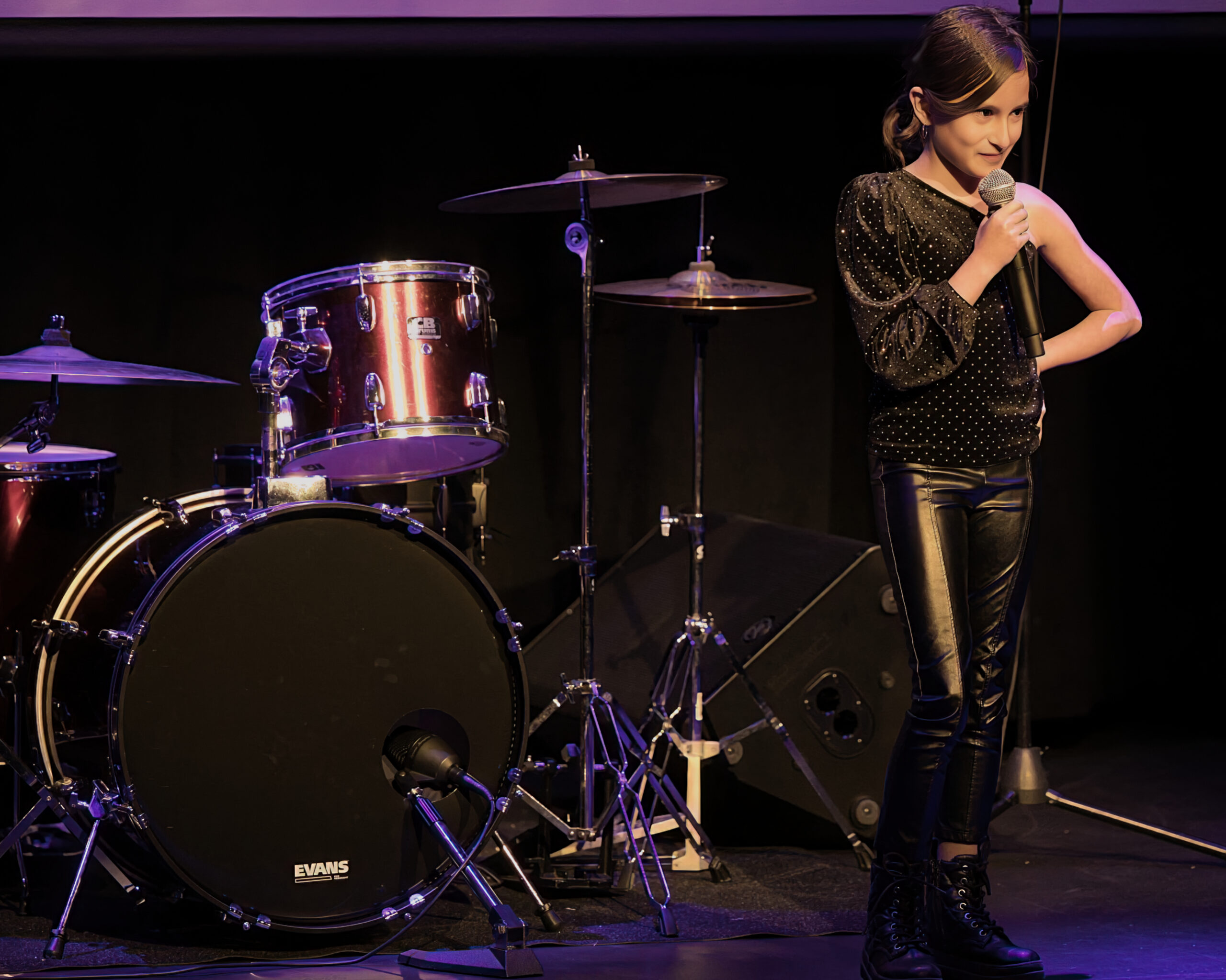 An Ajax youth performs on stage at Ajax Superstar.