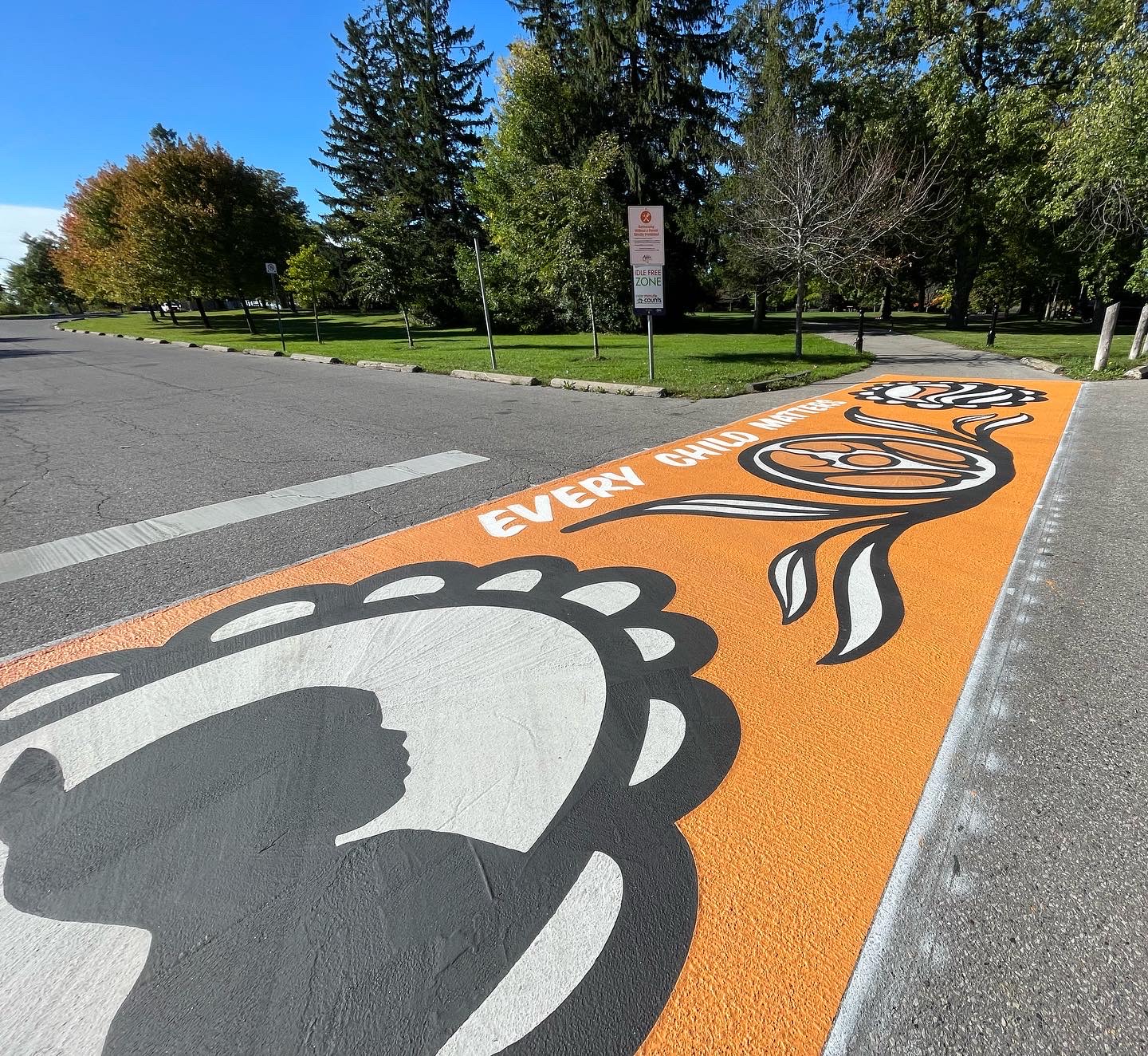 Orange crosswalk
